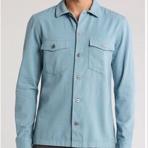 AllSaints Aerial Slim Fit Organic Cotton Shirt Jacket